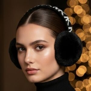 Michael Kors NEW Black and White Earmuffs